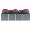 Vidaxl fioriera raccolta 320x80x77 cm grigio in acciaio zincato