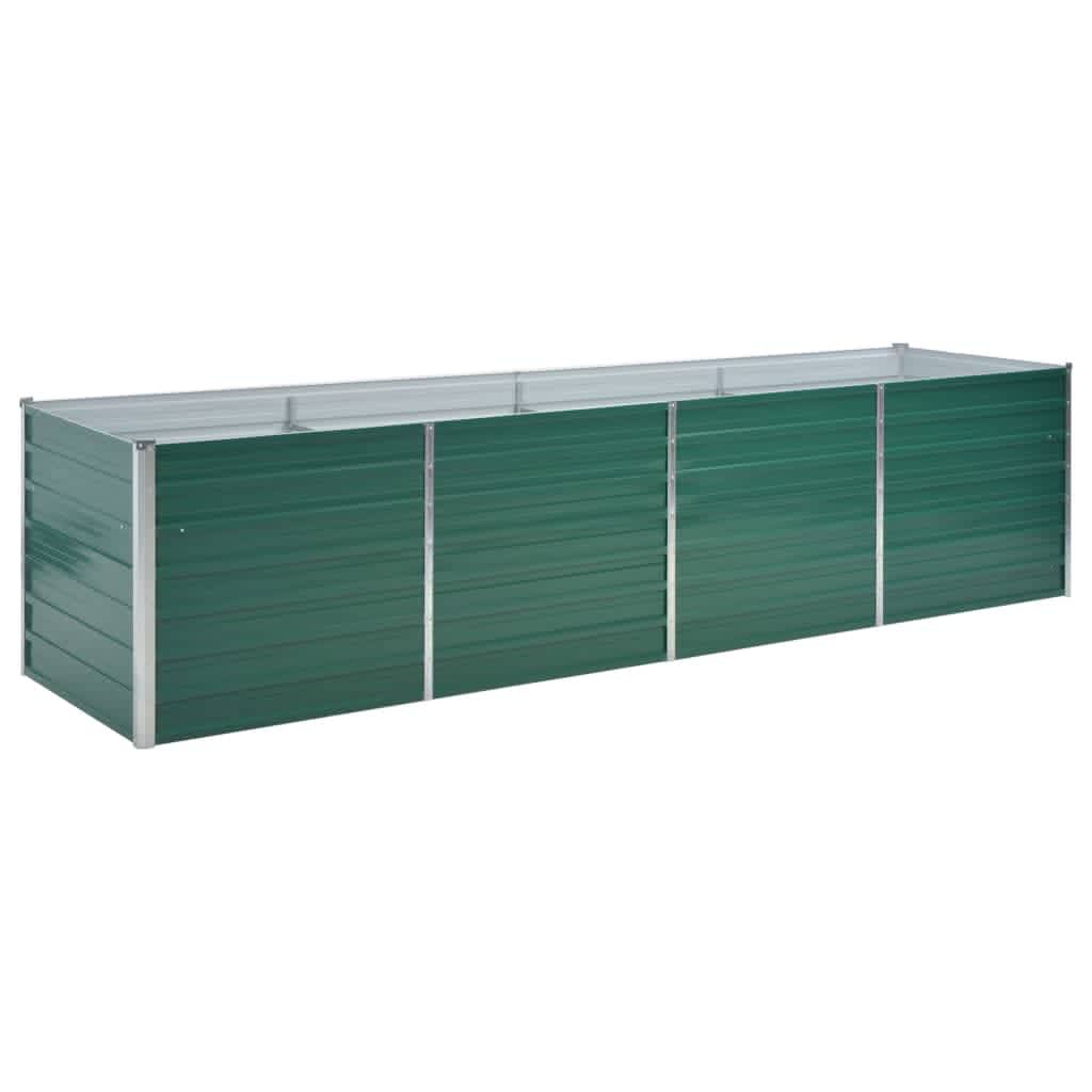Fioriera vidaxl inserita 320x80x77 cm verde galvanizzato