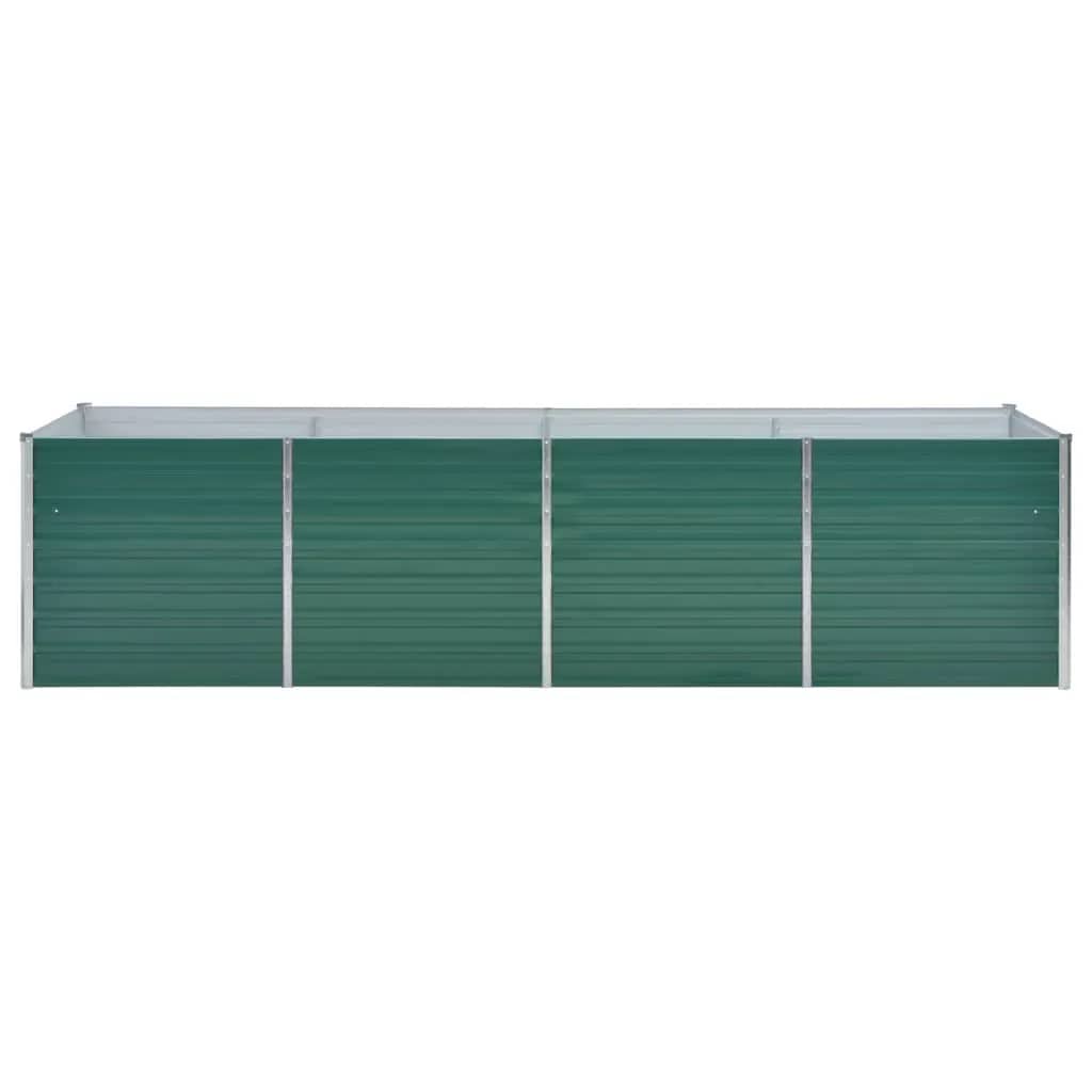 Fioriera vidaxl inserita 320x80x77 cm verde galvanizzato
