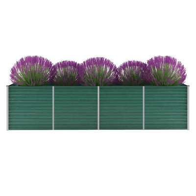 Fioriera vidaxl inserita 320x80x77 cm verde galvanizzato