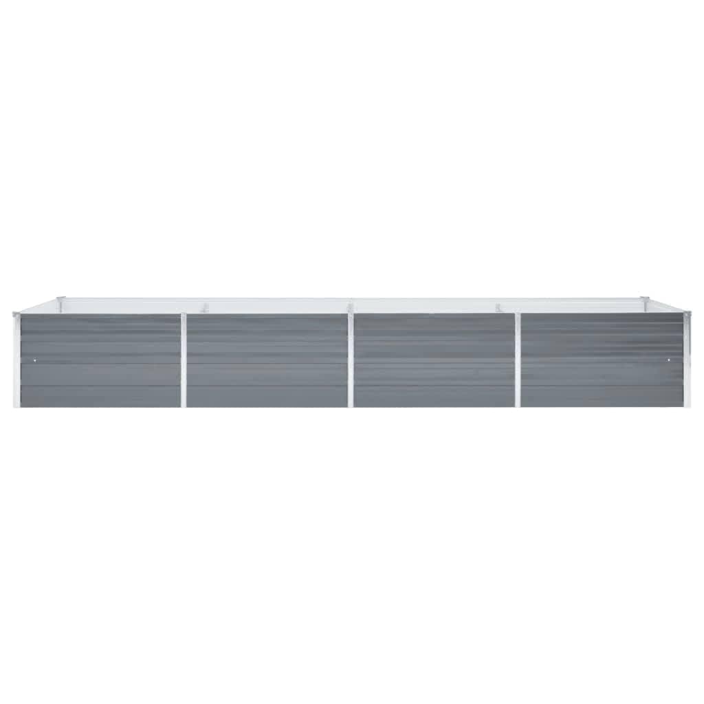 Plantador Vidaxl elevado 320x80x45 cm de acero galvanizado gris