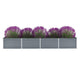 Plantador Vidaxl elevado 320x80x45 cm de acero galvanizado gris
