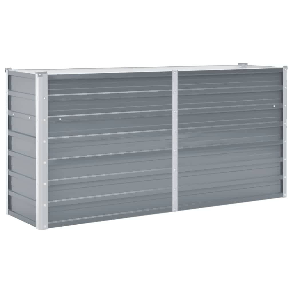 Vidaxl fioriera raccolta 160x40x77 cm grigio in acciaio zincato