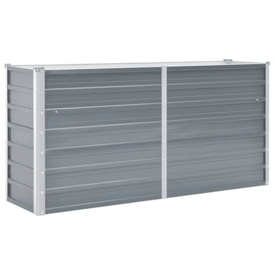 Vidaxl fioriera raccolta 160x40x77 cm grigio in acciaio zincato