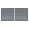 Vidaxl fioriera raccolta 160x40x77 cm grigio in acciaio zincato