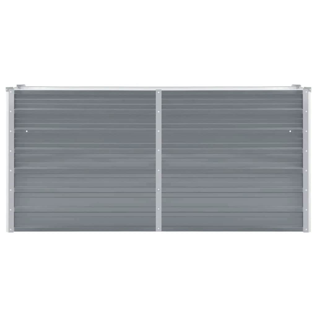 Vidaxl fioriera raccolta 160x40x77 cm grigio in acciaio zincato