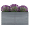 Vidaxl fioriera raccolta 160x40x77 cm grigio in acciaio zincato