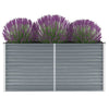 Vidaxl fioriera raccolta 160x40x77 cm grigio in acciaio zincato