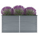 Plantador Vidaxl elevado 160x40x77 cm de acero galvanizado gris