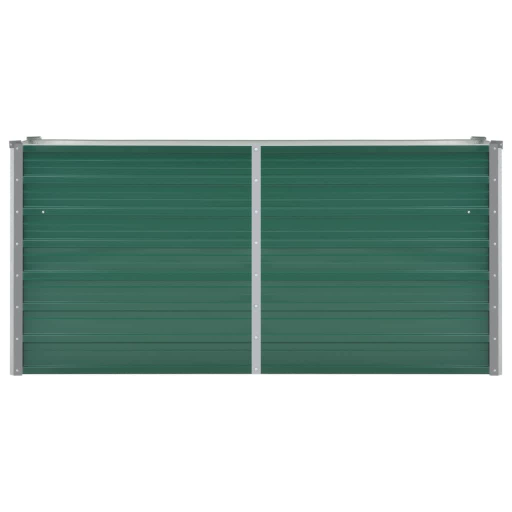Plantador Vidaxl elevado 160x40x77 cm de acero galvanizado verde