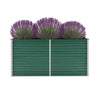 Plantador Vidaxl elevado 160x40x77 cm de acero galvanizado verde