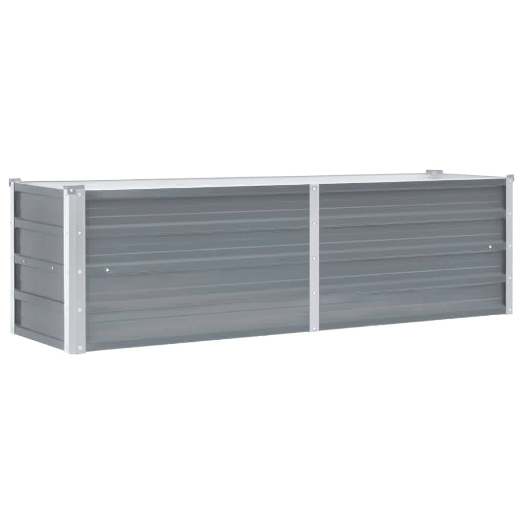Plantador Vidaxl elevado 160x40x45 cm de acero galvanizado gris