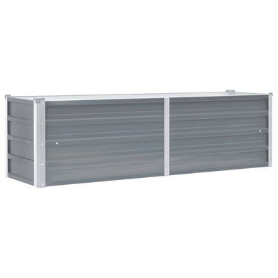 Vidaxl fioriera raccolta da 160x40x45 cm grigio in acciaio zincato