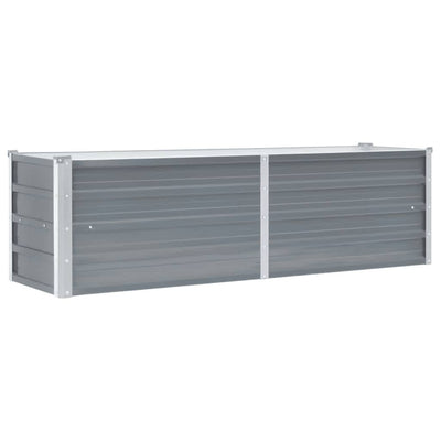 Vidaxl fioriera raccolta da 160x40x45 cm grigio in acciaio zincato
