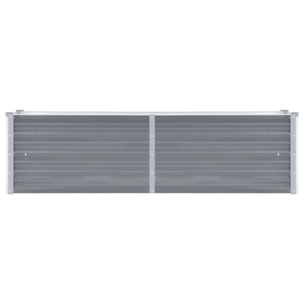 Plantador Vidaxl elevado 160x40x45 cm de acero galvanizado gris