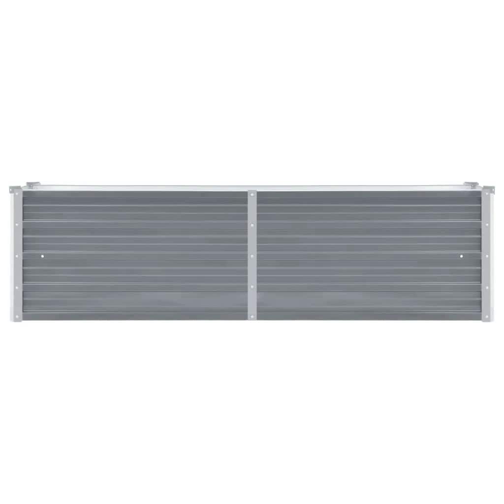 Plantador Vidaxl elevado 160x40x45 cm de acero galvanizado gris