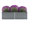 Plantador Vidaxl elevado 160x40x45 cm de acero galvanizado gris
