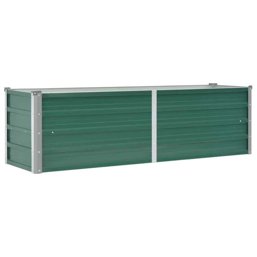Vidaxl Planning Box elevado 160x40x45 cm de acero galvanizado verde