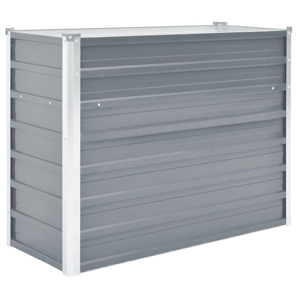 Vidaxl fioriera raccolta 100x40x77 cm grigio galvanizzato