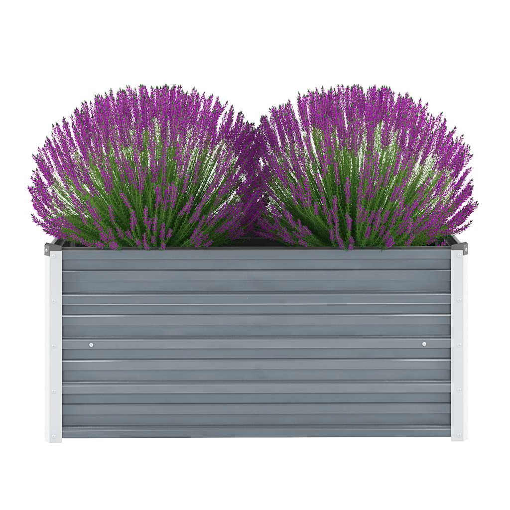 Plantador Vidaxl Insentado 100x40x45 cm de acero galvanizado gris