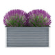 Plantador Vidaxl Insentado 100x40x45 cm de acero galvanizado gris