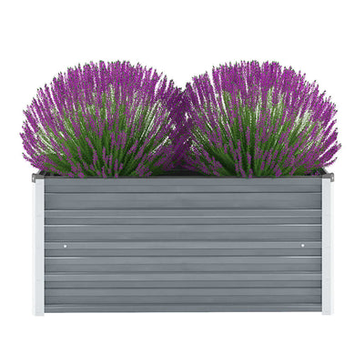 Fioriera Vidaxl Insentata 100x40x45 cm grigio in acciaio zincato