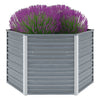 Vidaxl fioriera raccolta 129x129x77 cm grigio in acciaio zincato