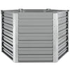 Vidaxl fioriera raccolta 129x129x77 cm grigio in acciaio zincato
