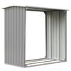 Vidaxl Firewood Shed 172x91x154 cm de acero galvanizado gris