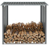 Vidaxl Firewood Shed 172x91x154 cm de acero galvanizado gris