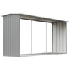 Vidaxl Firewood Shed 330x92x153 cm de acero galvanizado gris