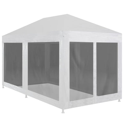 Tenda da festa Vidaxl con 6 pareti laterali a maglie 6x3 m