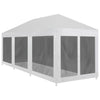 Tenda per feste Vidaxl con 8 pareti laterali a rete 9x3 m