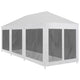 Vidaxl Party tent with 8 mesh side walls 9x3 m