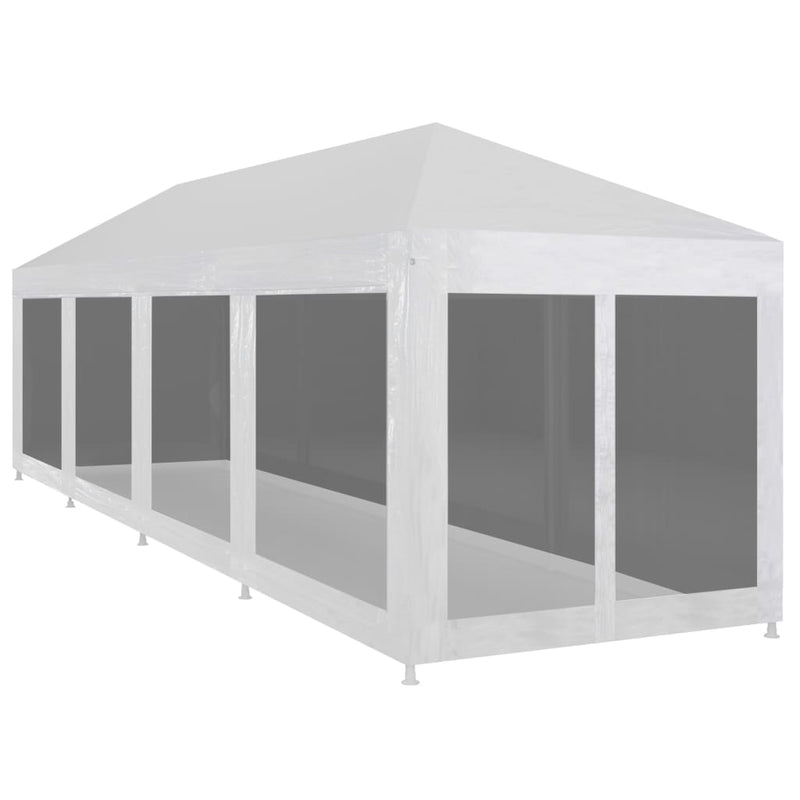 Tenda per feste Vidaxl con pareti laterali da 10 mesh 12x3 m