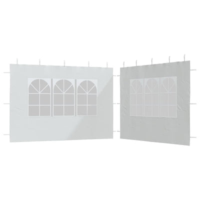 Pareti della tenda Vidaxl con finestra PE bianca 2 pezzi