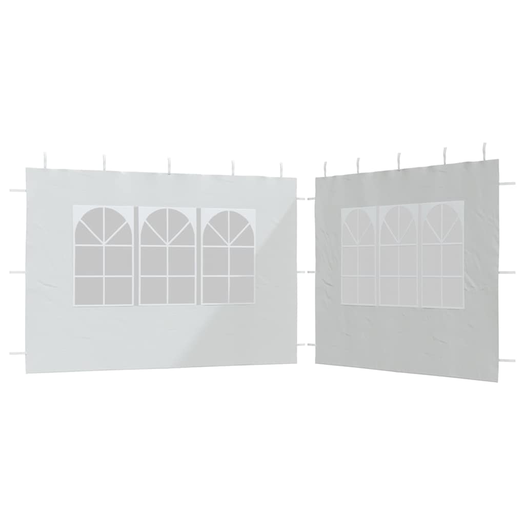 Paredes de carpa Vidaxl con ventana PE White 2 PCS