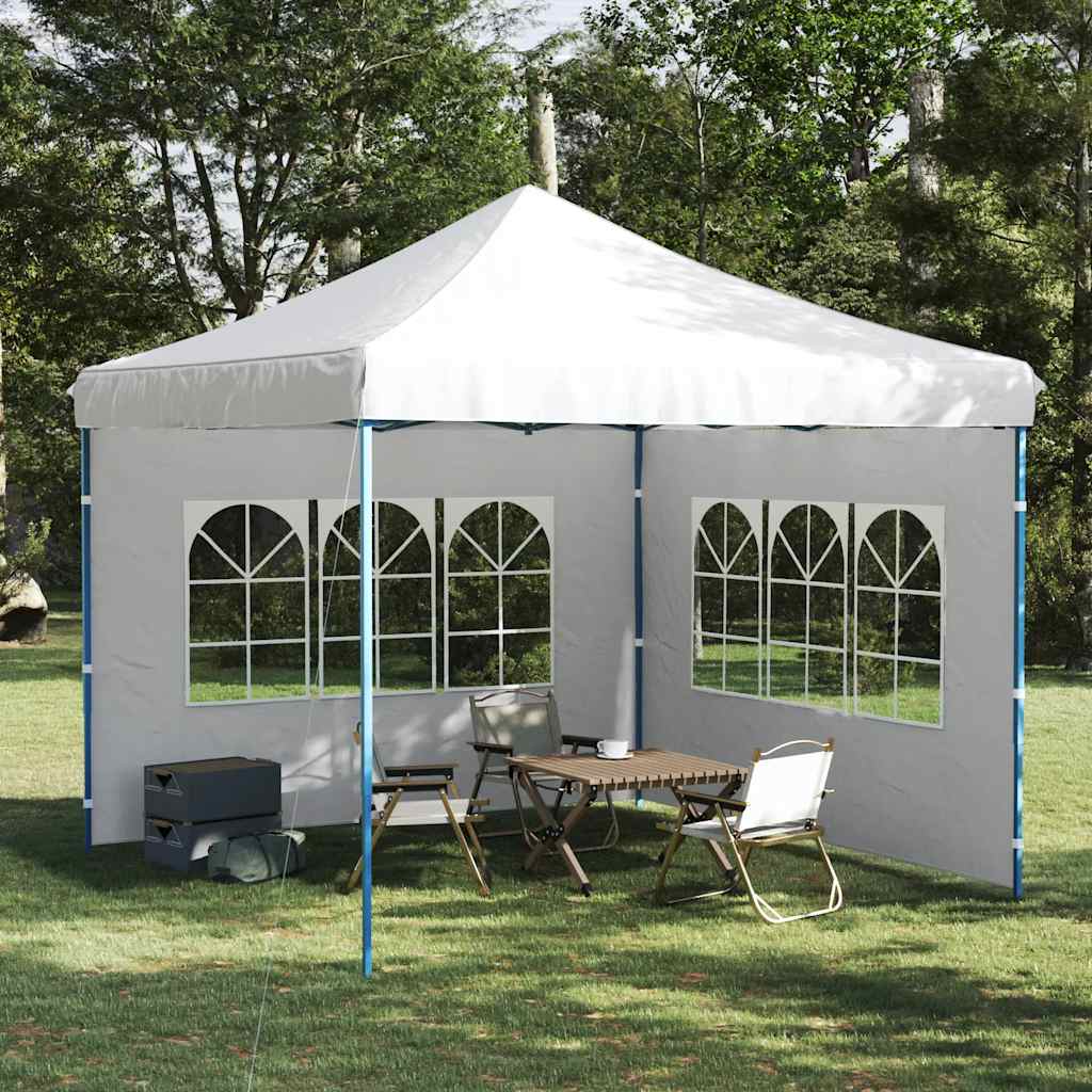 Paredes de carpa Vidaxl con ventana PE White 2 PCS