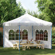 Paredes de carpa Vidaxl con ventana PE White 2 PCS