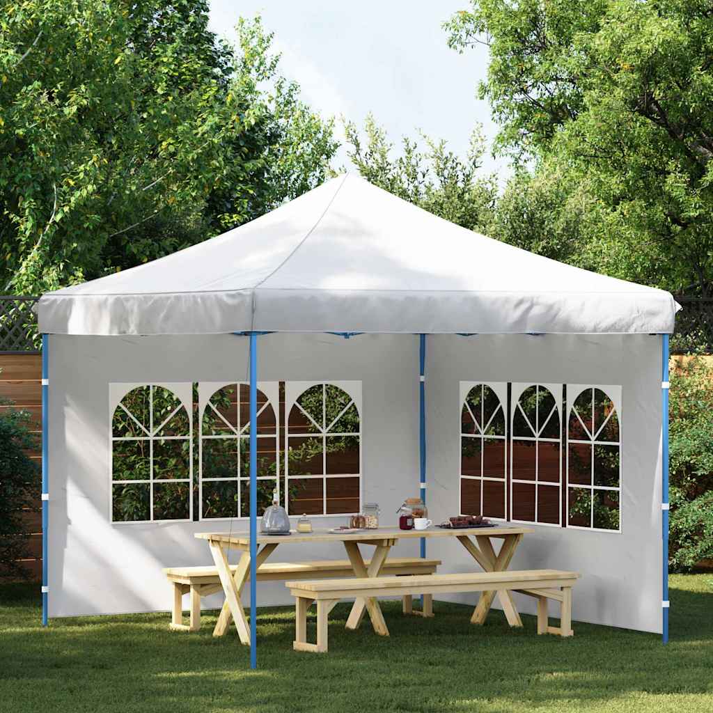 Paredes de carpa Vidaxl con ventana PE White 2 PCS