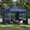 Vidaxl tentwanden met raam pe blauw 2 st