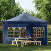 Paredes de tienda Vidaxl con ventana PE Blue 2 PCS