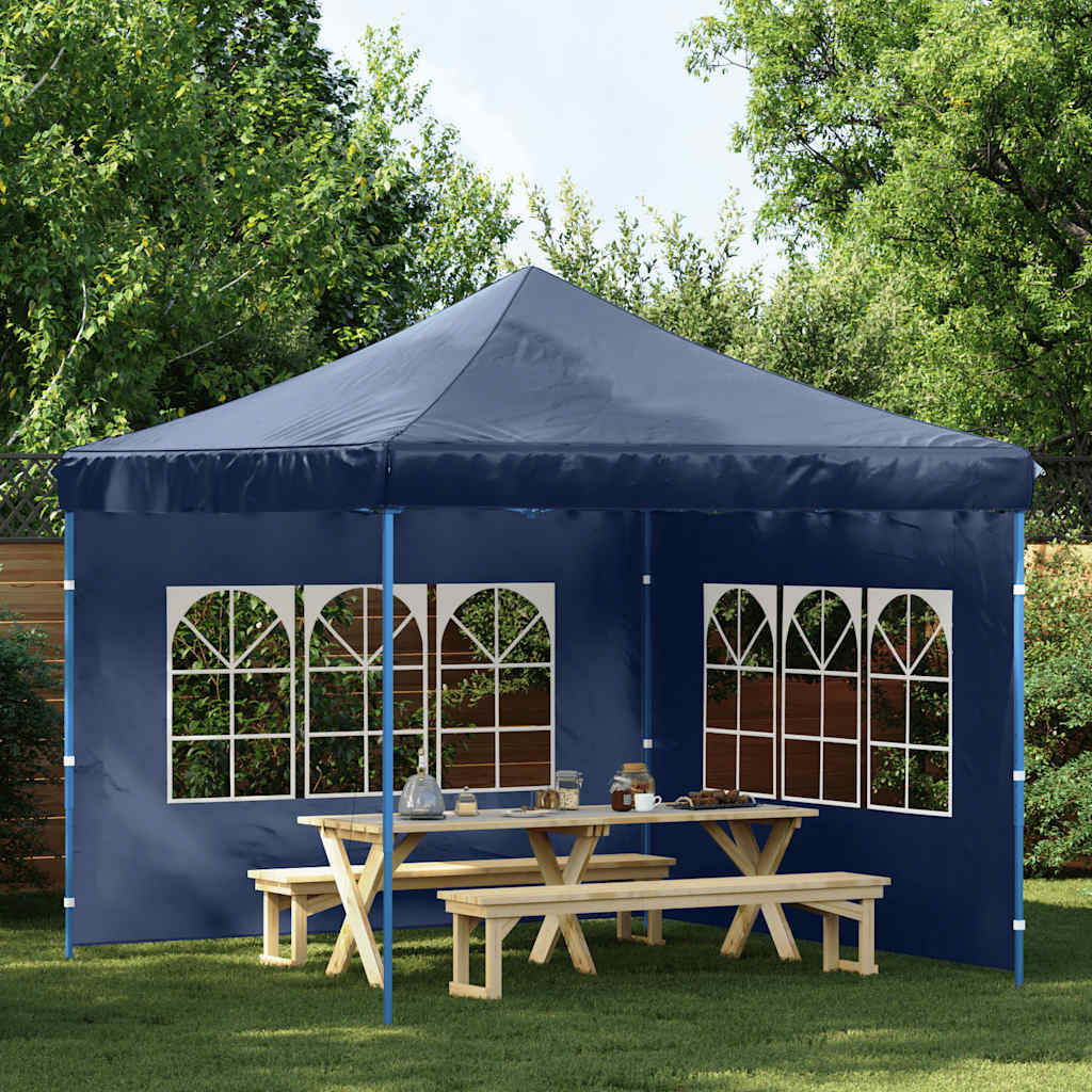 Paredes de tienda Vidaxl con ventana PE Blue 2 PCS