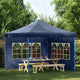 Paredes de tienda Vidaxl con ventana PE Blue 2 PCS