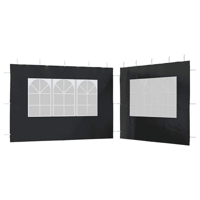 Paredes de carpa Vidaxl con ventana PE Anthracite 2 STS