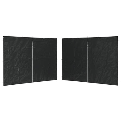 Paredes de carpa Vidaxl con cremallera PE Anthracite 2 STS