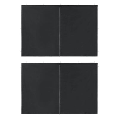 Vidaxl Tent Walls con cerniera PE antracite 2 m