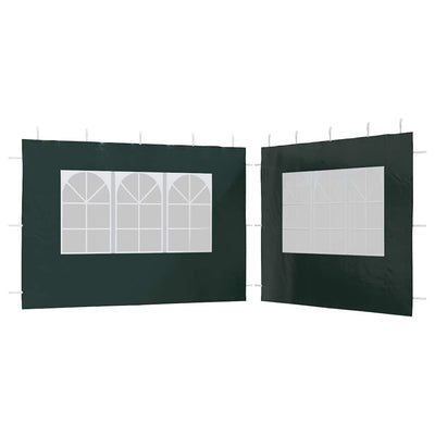 Pareti della tenda Vidaxl con finestra pe verde 2 pezzi