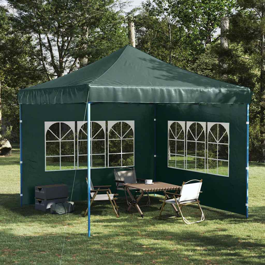 Paredes de carpa Vidaxl con ventana PE Green 2 PCS