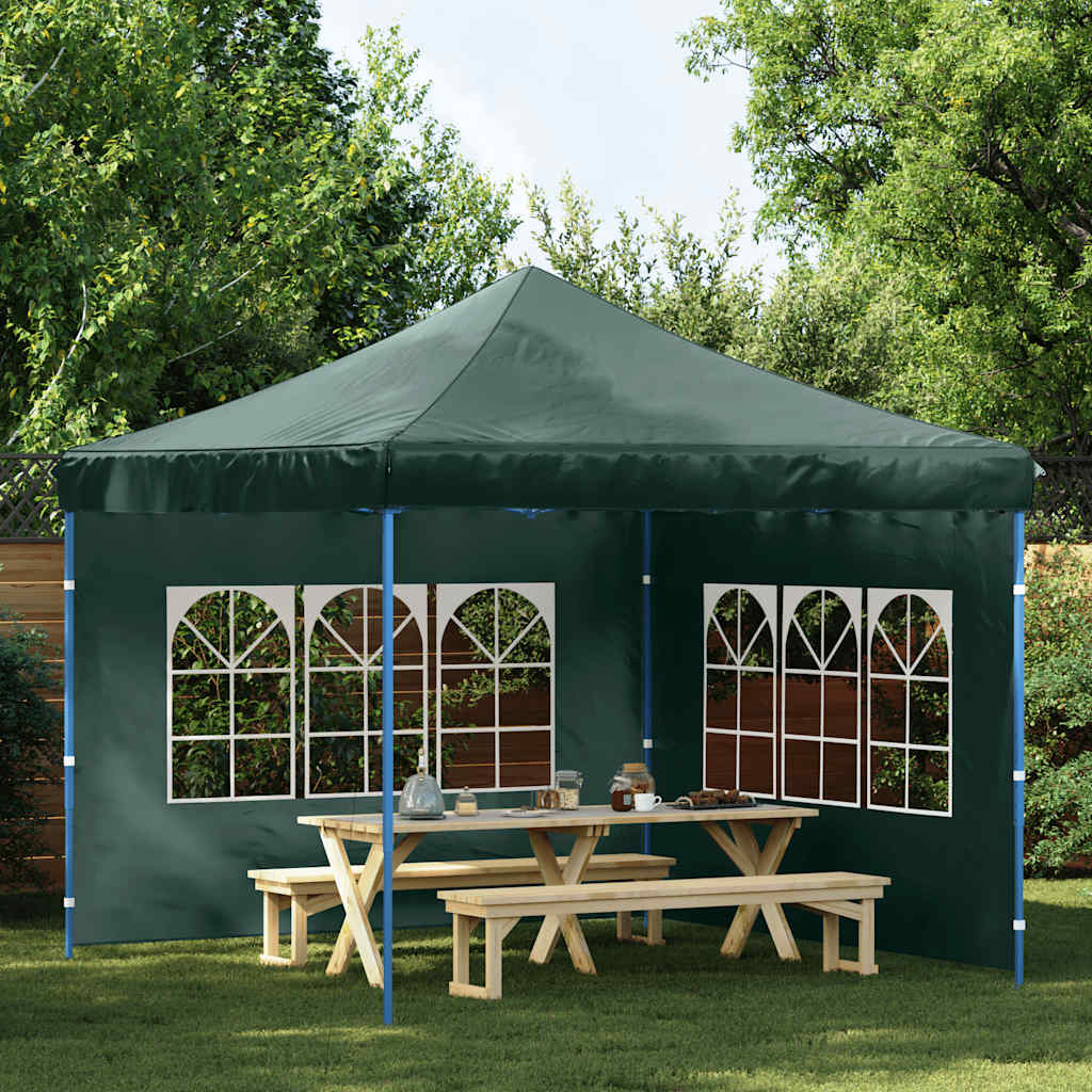 Paredes de carpa Vidaxl con ventana PE Green 2 PCS